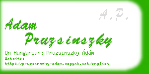 adam pruzsinszky business card