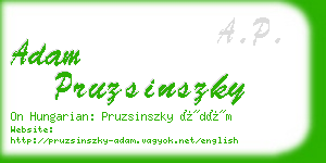 adam pruzsinszky business card